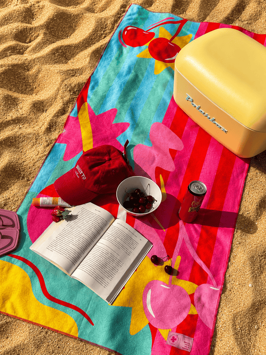Cherry beach towel