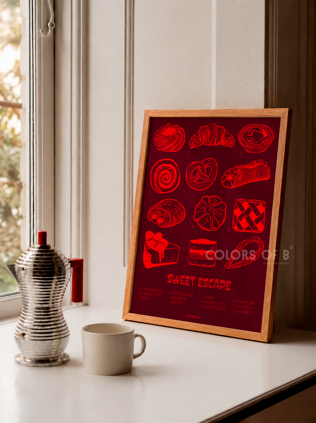 Sweet Escape Bordeaux print