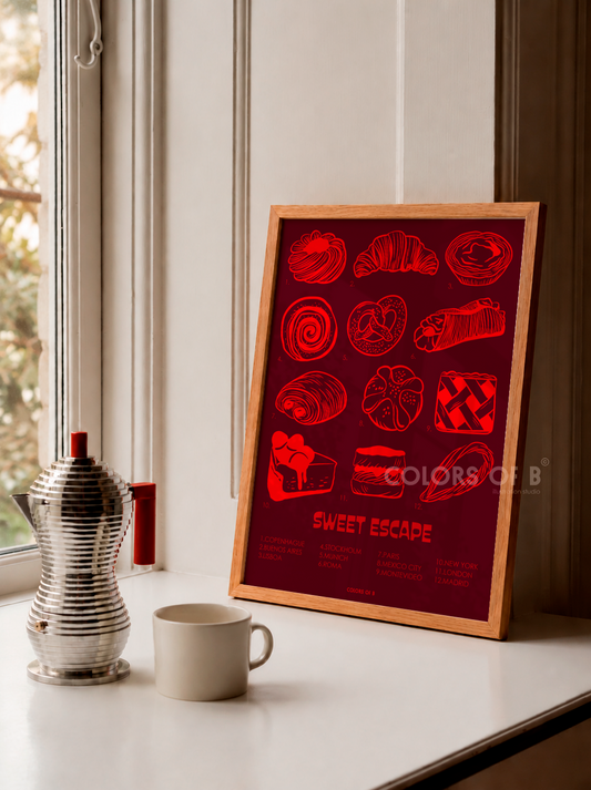 Sweet Escape Bordeaux print