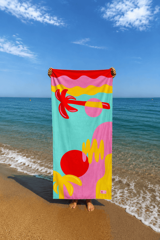 Palms Aquamarine beach towel