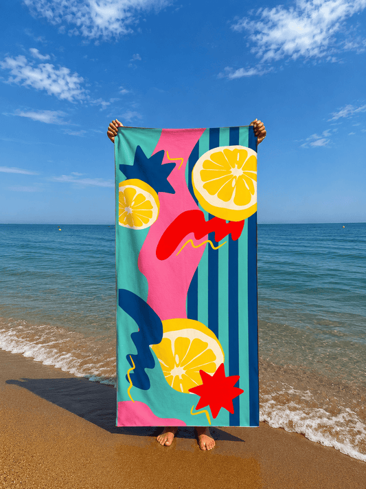 Lemon beach towel