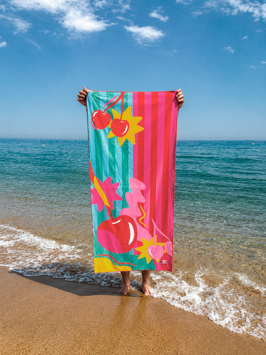 Cherry beach towel