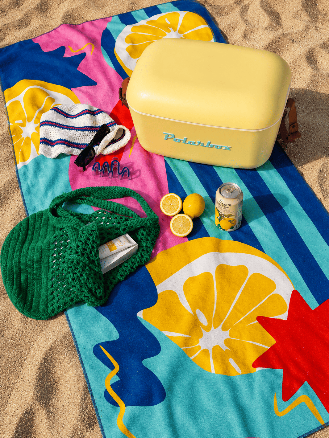 Lemon beach towel
