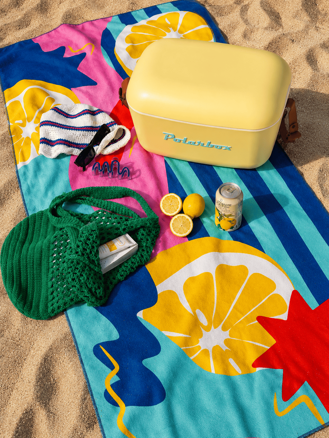 Lemon beach towel