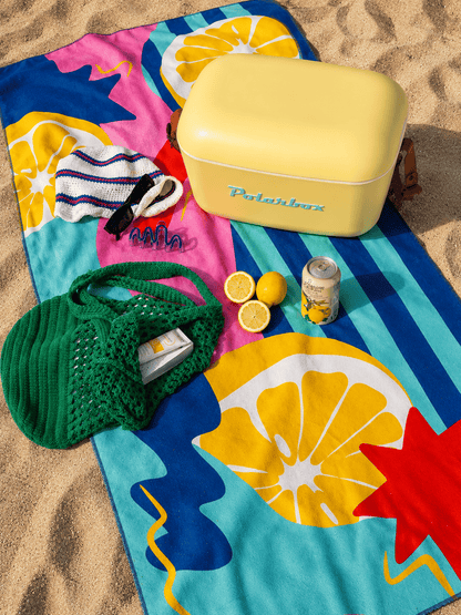 Lemon beach towel