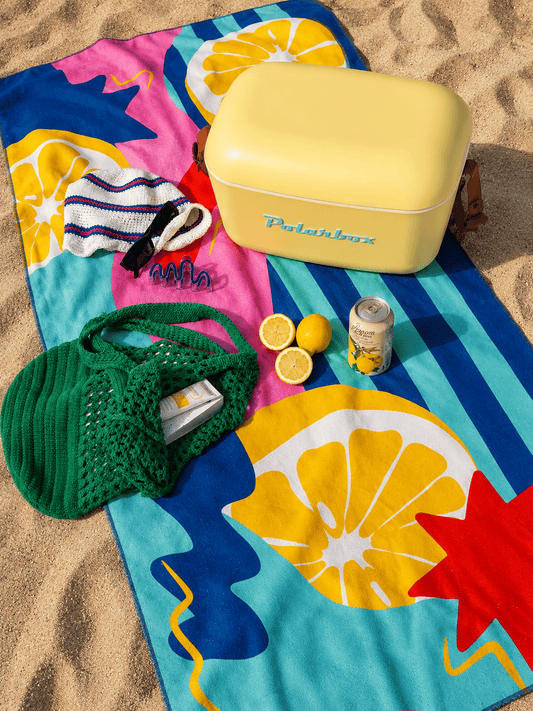 Lemon beach towel