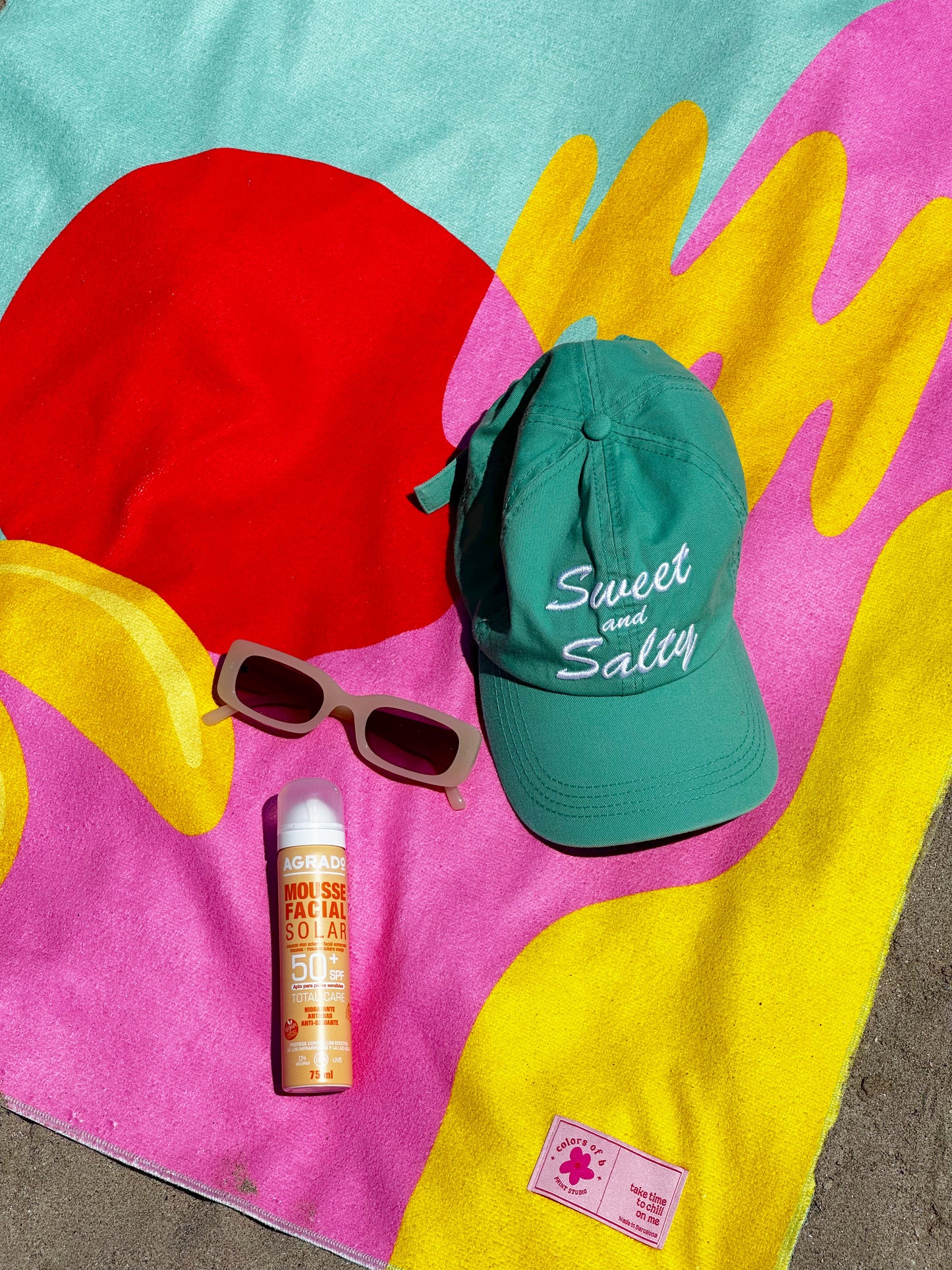 Palms Aquamarine beach towel