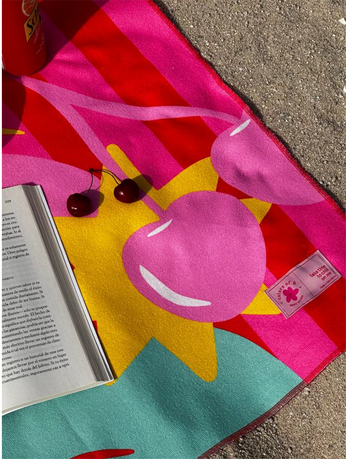 Cherry beach towel