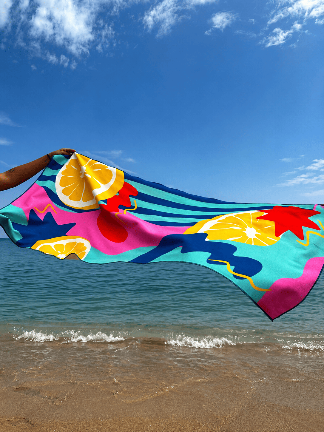 Lemon beach towel