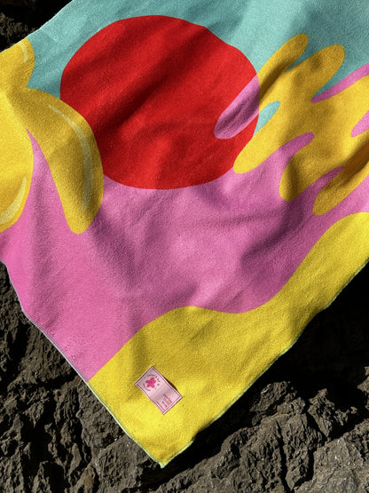 Palms Aquamarine beach towel