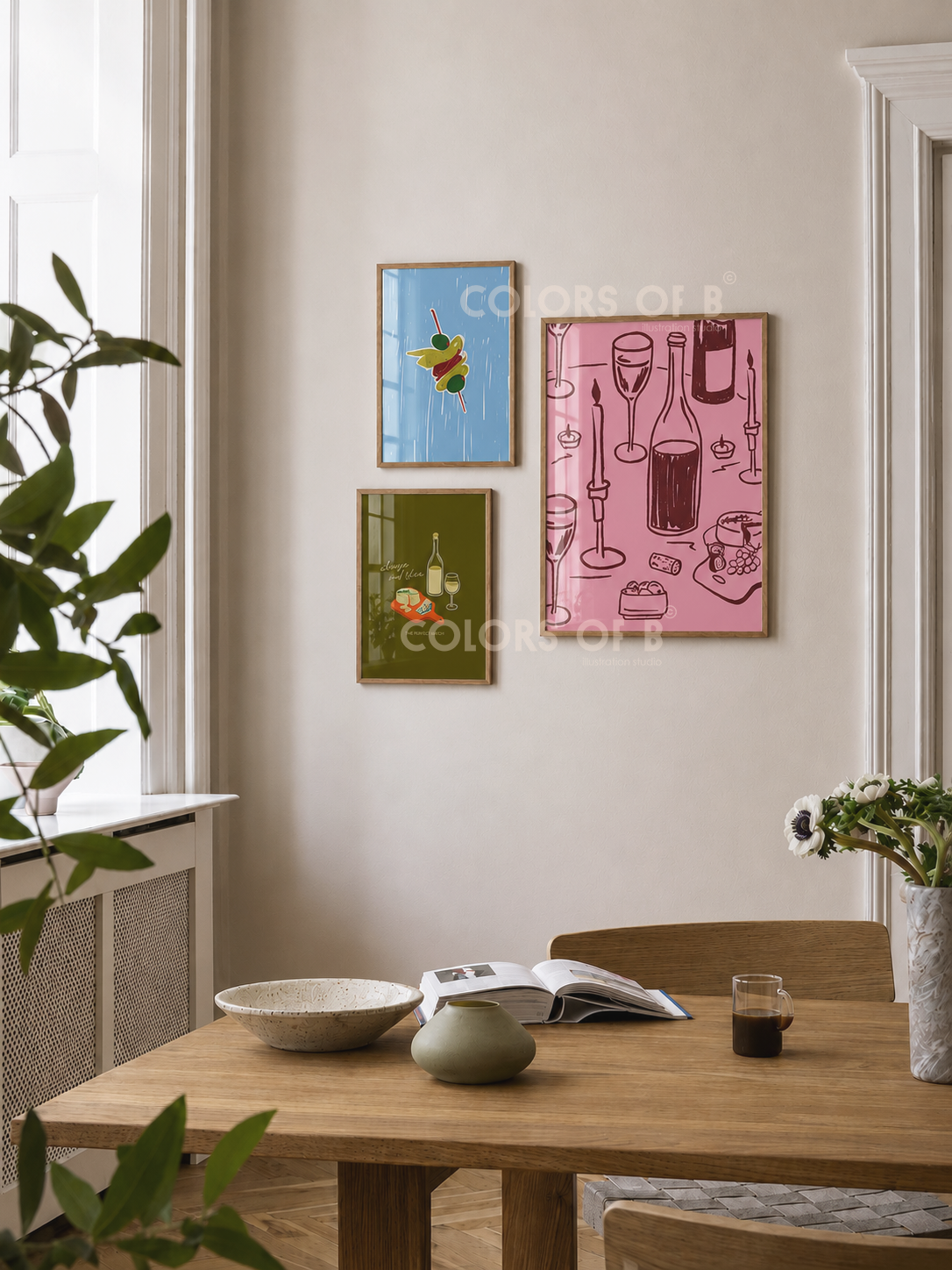 Cheese and Wine print