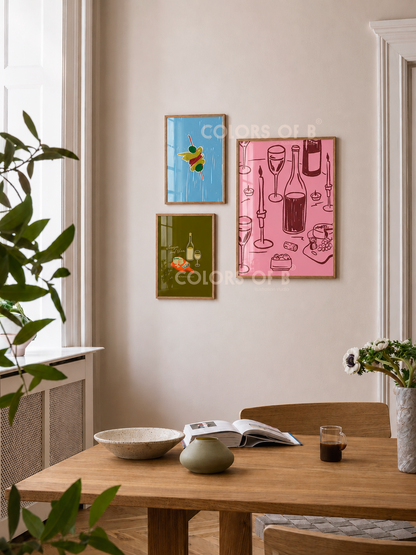 Cheese and Wine print