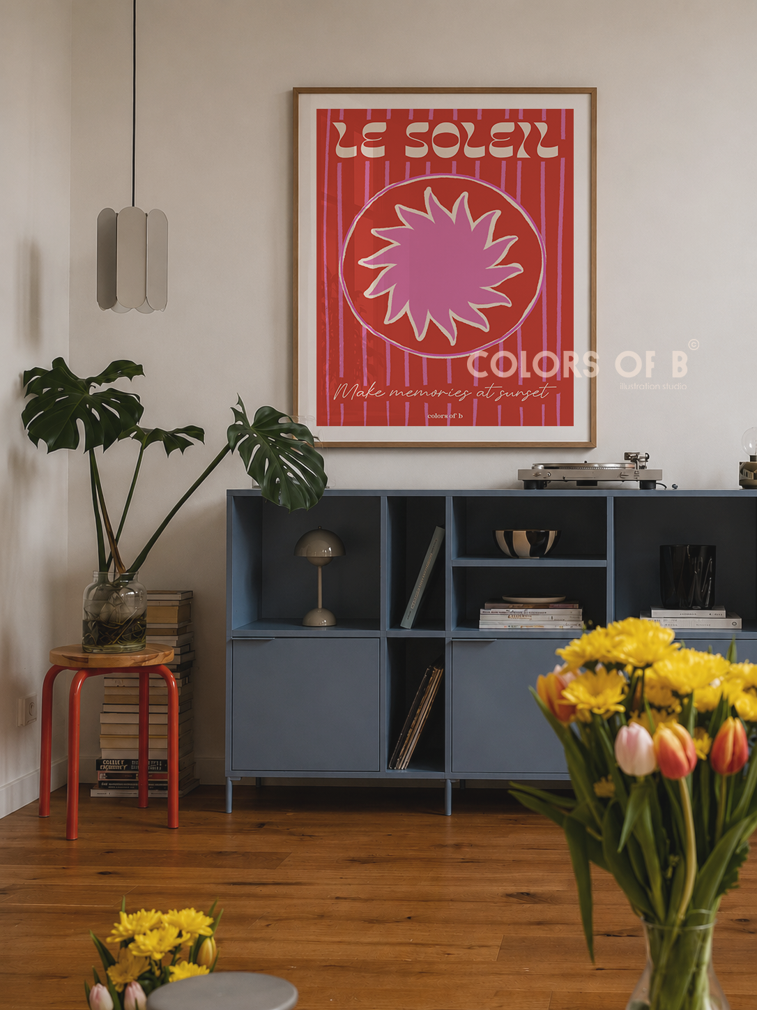 La Soleil Rojo print