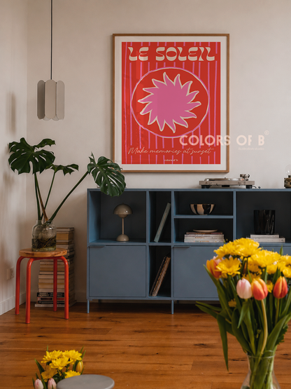 La Soleil Rojo print
