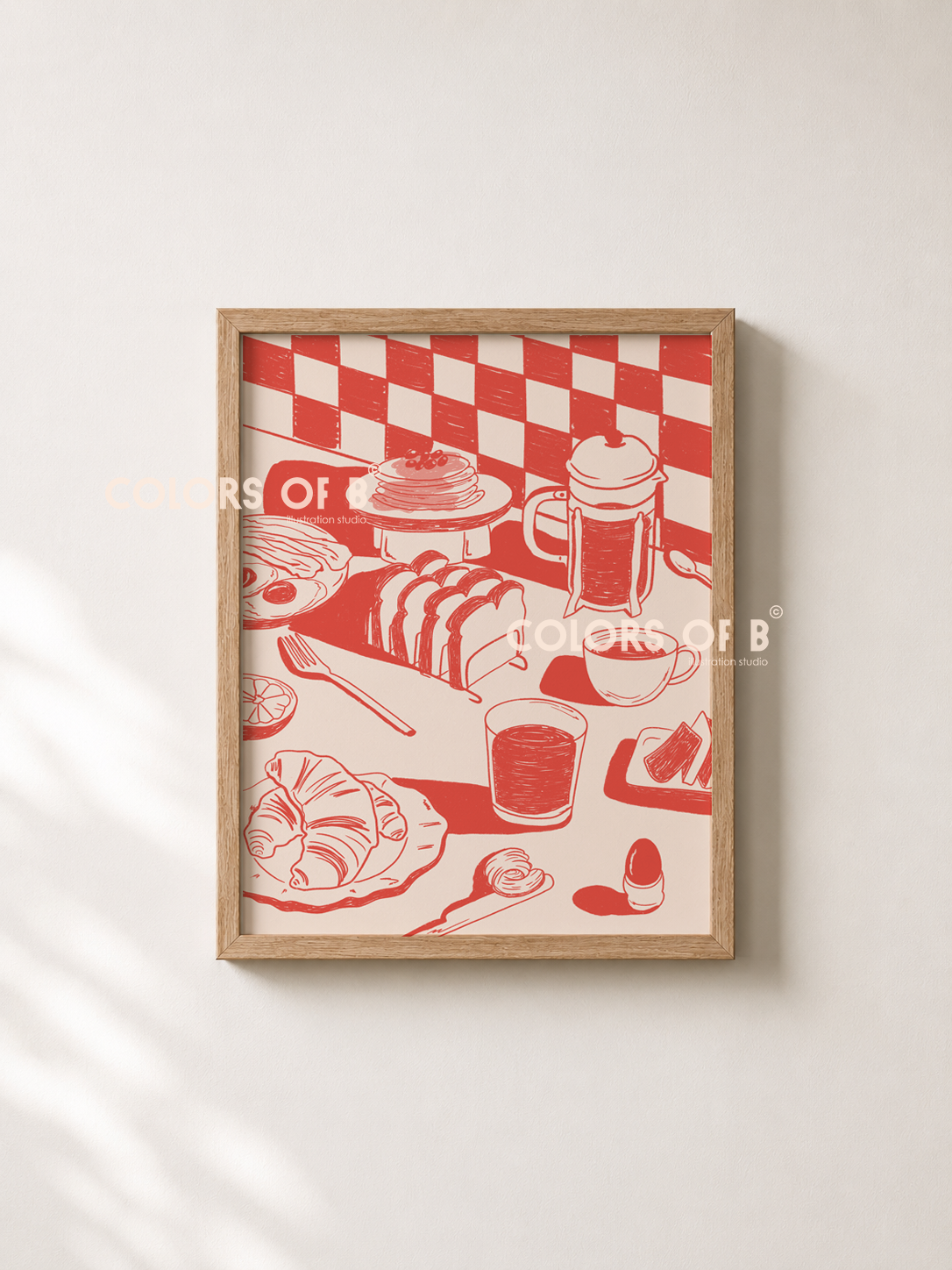 Set the Table Red print