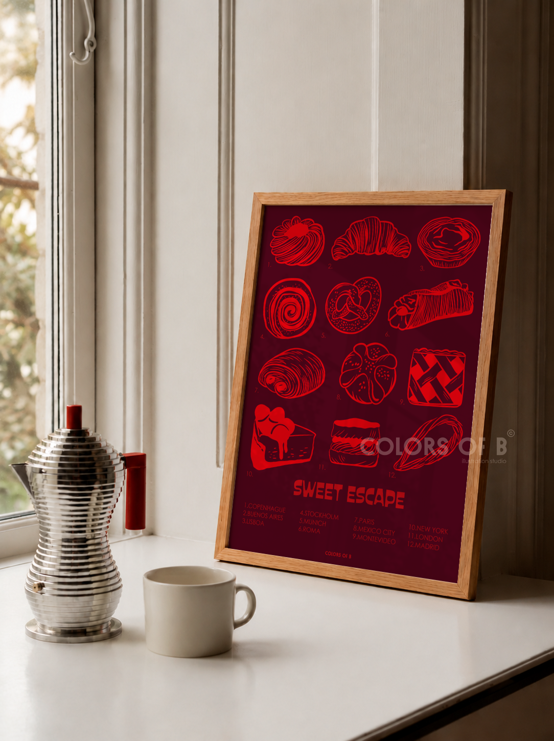 Sweet Escape Bordeaux print