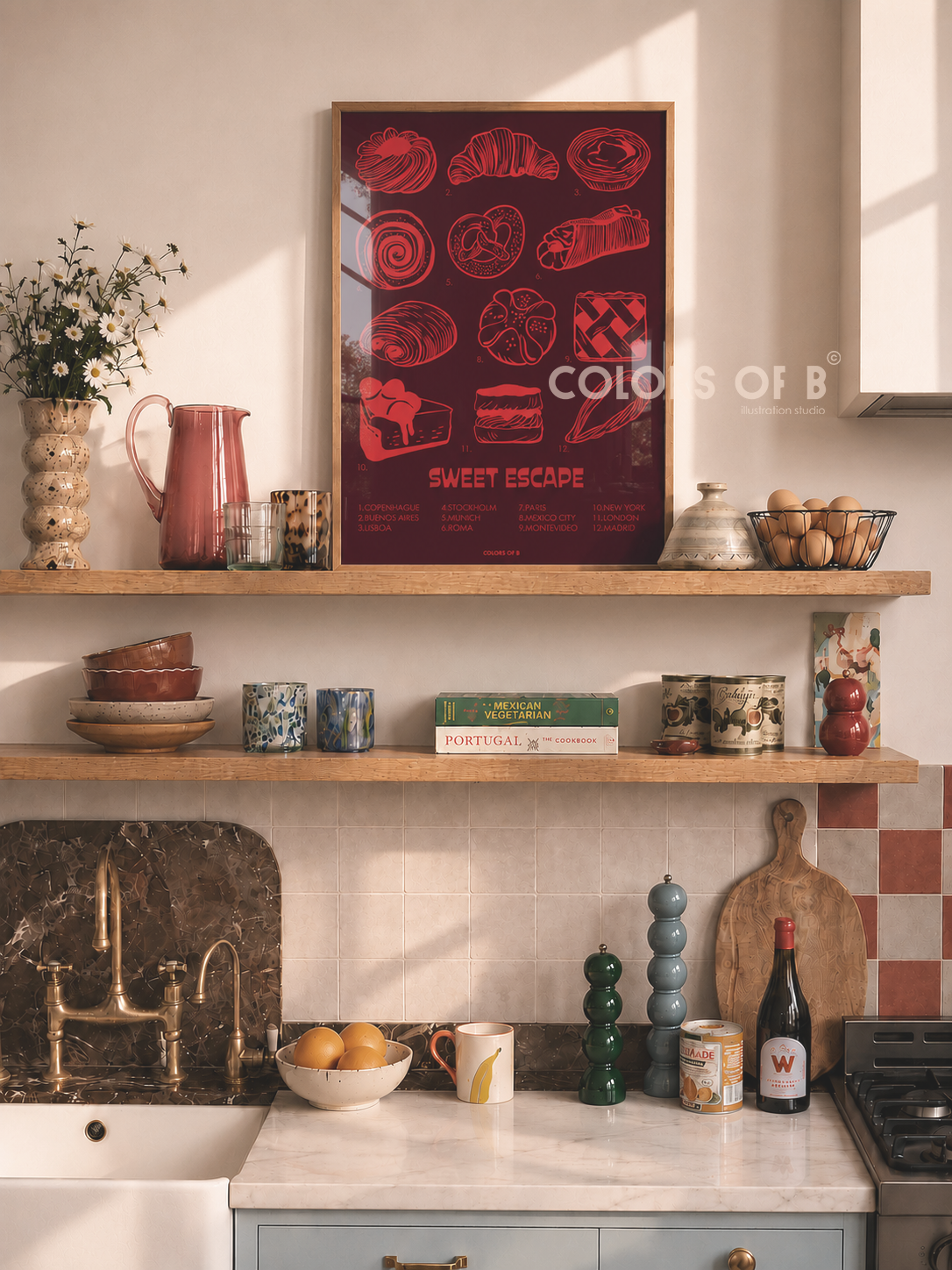 Sweet Escape Bordeaux print