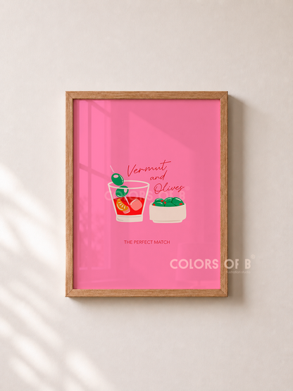 Vermut and Olives print