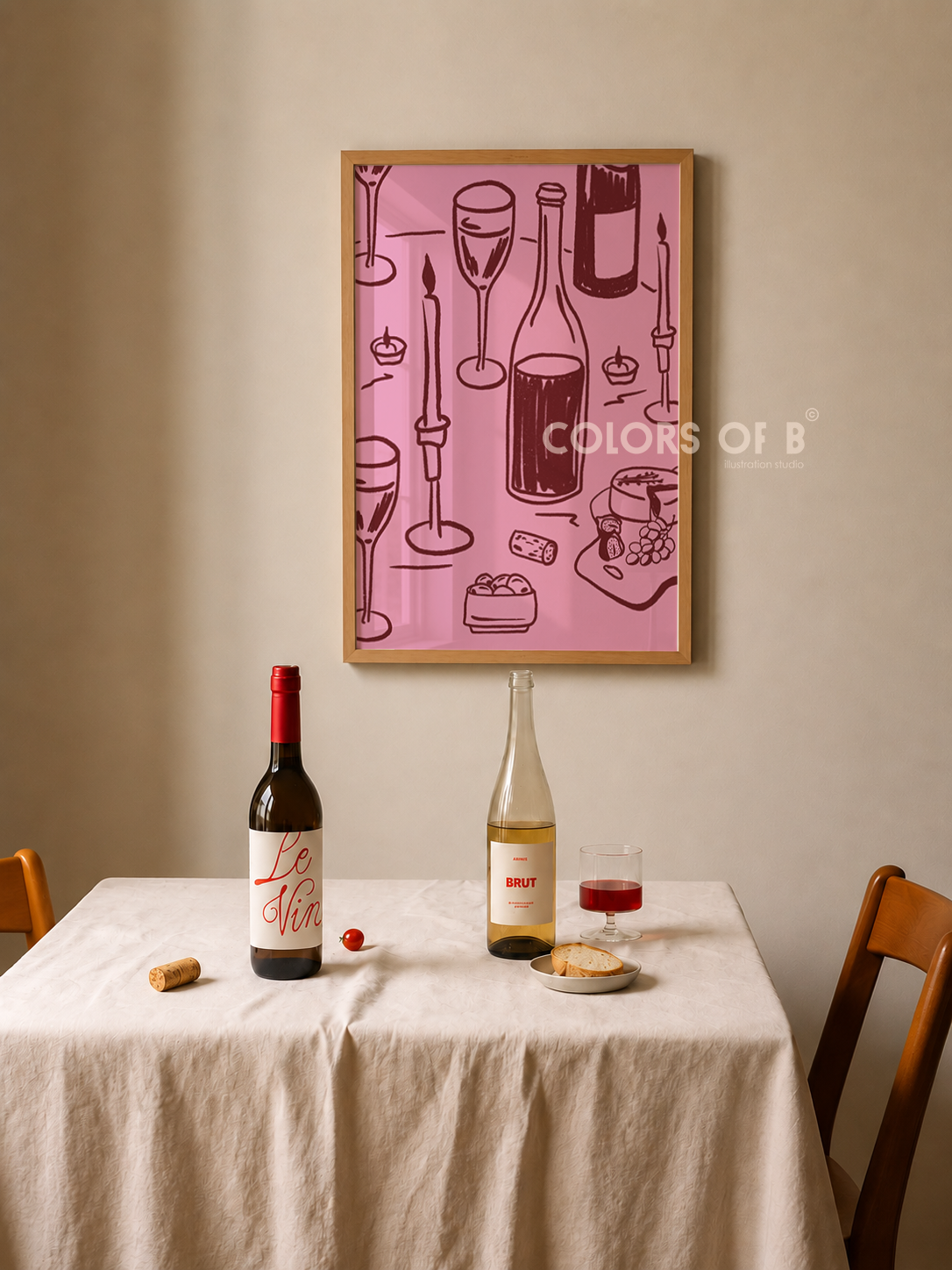 Wine Table print