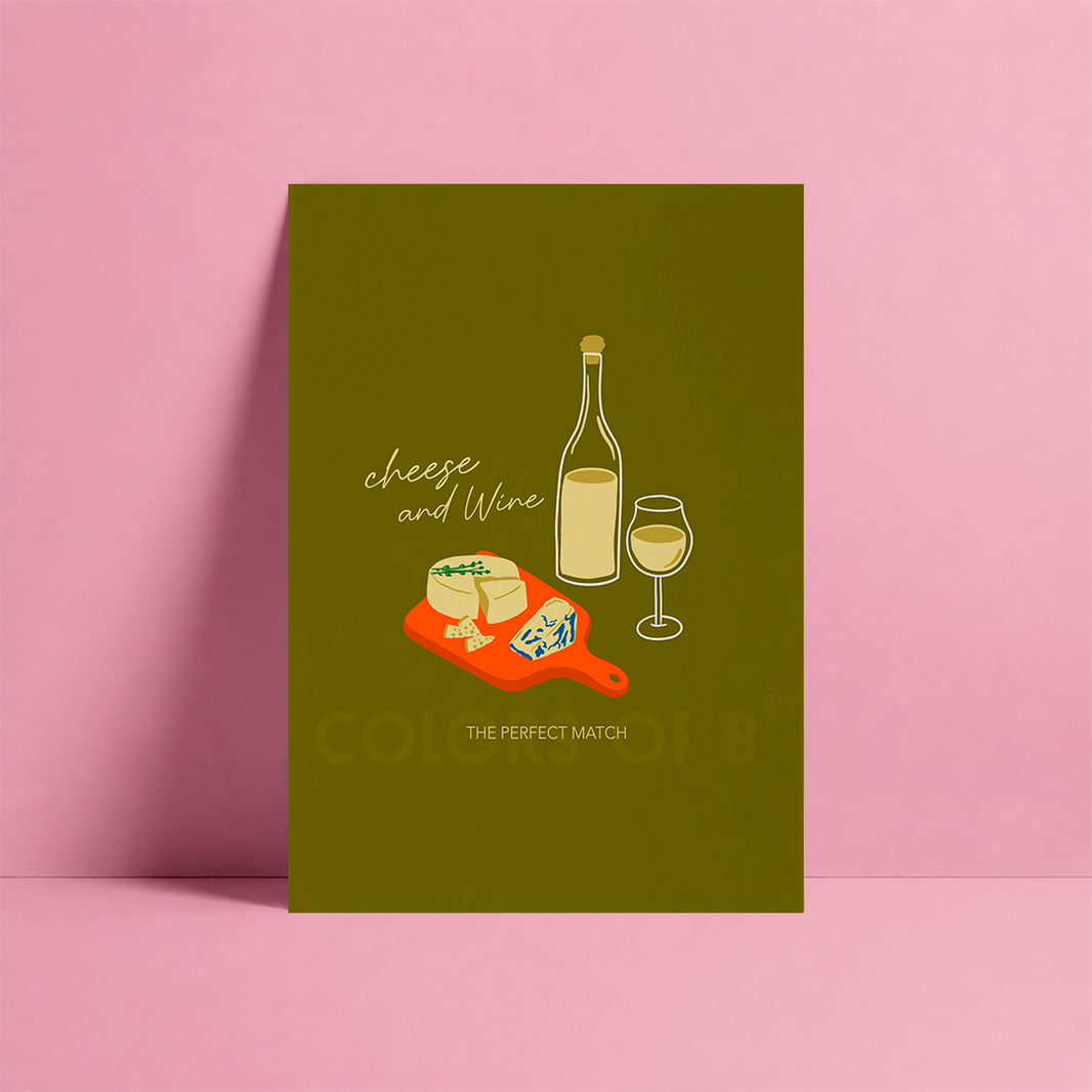 Cheese and Wine print
