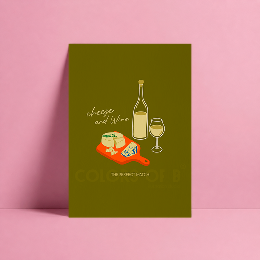Cheese and Wine print