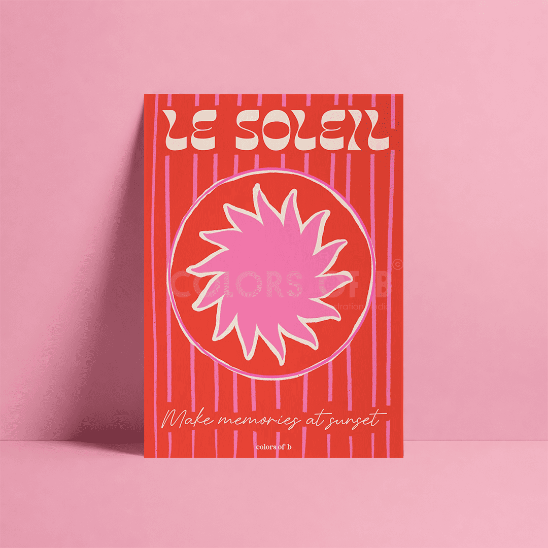 La Soleil Rojo print