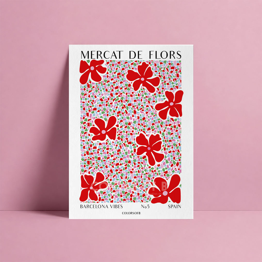 Mercat de flors print