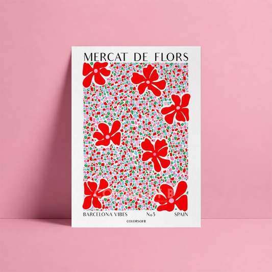 Mercat de flors print