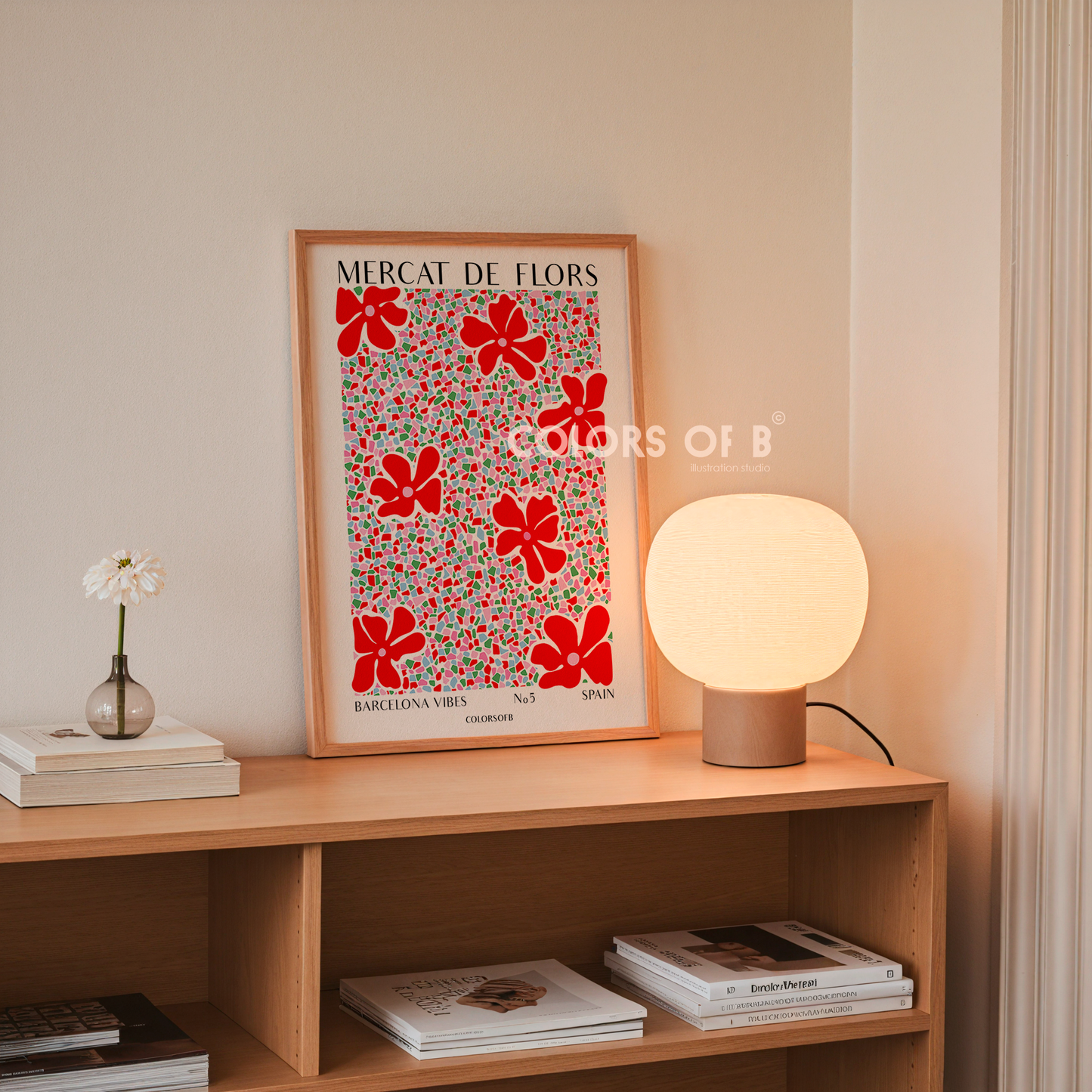 Mercat de flors print
