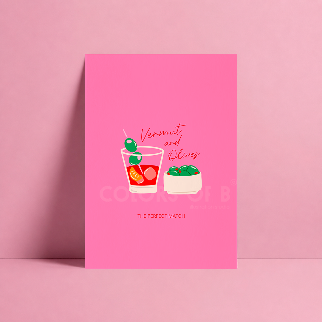 Vermut and Olives print